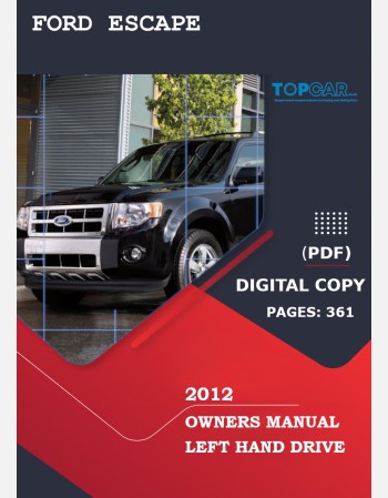 ford escape 2012 owners manual